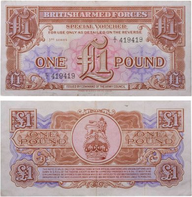 купить Великобритания 1 фунт 1948-1956 Военный ваучер