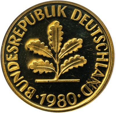 купить Германия 10 пфеннигов (pfennig) 1980, знак монетного двора: "D" - Мюнхен