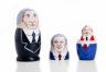 Купить Матрёшка 5-ти кукольная "Правители России: Путин, Ельцин, Горбачёв, Сталин, Ленин", дерево, ручная роспись, г. Нижний Новгород, Россия, 2021 г.