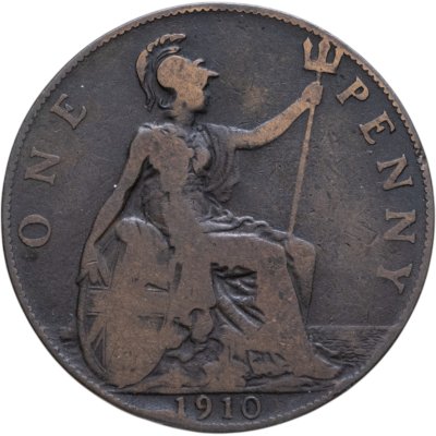 купить Великобритания 1 пенни (penny) 1910