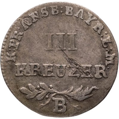 купить Германия, Пруссия, район Ансбах-Байройт 3 крейцера 1797
