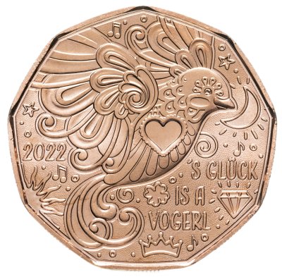 купить Австрия 5 евро 2022 'Птица счастья"