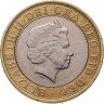 Купить Великобритания 2 фунта (pounds) 2001 "Столетие трансатлантическому радио"
