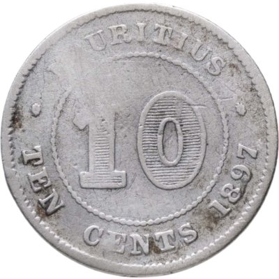 купить Маврикий 10 центов (cents) 1897