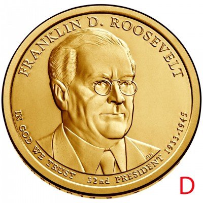 купить 1 доллар 2014 D Франклин Рузвельт (32-й президент США)