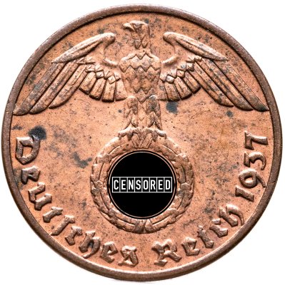 купить Германия, Третий рейх 1 рейхспфенниг (reichspfennig) 1937 А