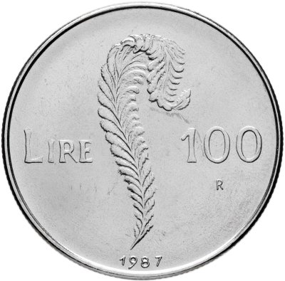 купить Сан-Марино 100 лир 1987 "15 лет возобновлению чеканке монет"