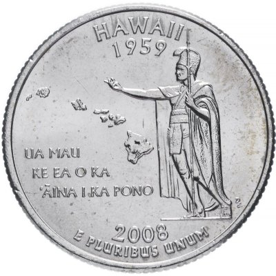 купить США 1/4 доллара (квотер, 25 центов) 2008 "Штат Гавайи"