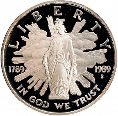 Купить США 1 доллар 1989 "200 лет Конгрессу"