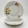 Купить Набор чайно-кофейный с цветочным декором на 4 персоны, фарфор, деколь, золочение, Wloclawek (Влоцлавская фаянсовая фабрика), Польша, 1960-1980 гг.