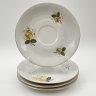 Купить Набор чайно-кофейный с цветочным декором на 4 персоны, фарфор, деколь, золочение, Wloclawek (Влоцлавская фаянсовая фабрика), Польша, 1960-1980 гг.
