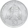 Купить Германия (ФРГ) 10 марок (mark) 1999 F "250 лет со дня рождения Иоганна Вольфганга фон Гёте"