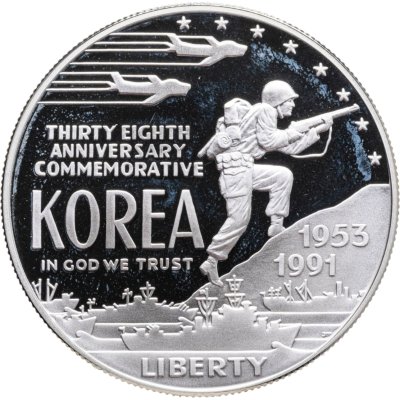 купить США 1 доллар (dollar) 1991 Korean War (38 лет Корейской войне)