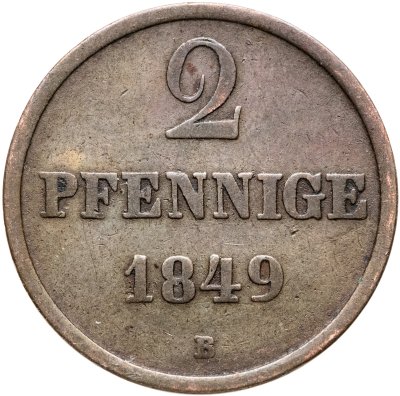 купить Германия, Королевство Ганновер 2 пфеннига 1849