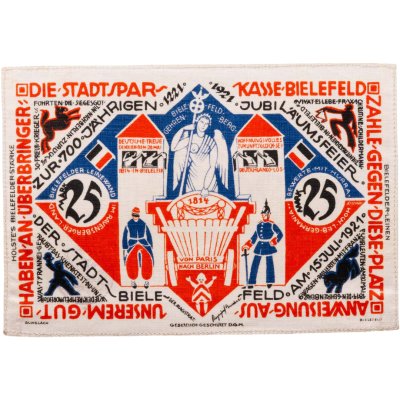 купить Германия Билефельд 25 марок 1921 год Нотгельд (Шелк)
