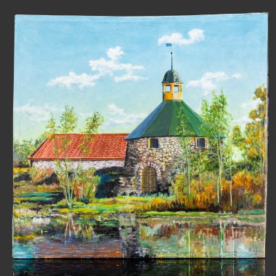 купить Картина "Крепость Корела", художник Дурыманов П.И., холст, масло, деревянный подрамник, СССР, 1983 г.