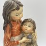 Купить Статуэтка "Брат и сестра", выполненная в стилистике Capodimonte, композитный материал, роспись, дерево, Италия, 1970-1990 гг.