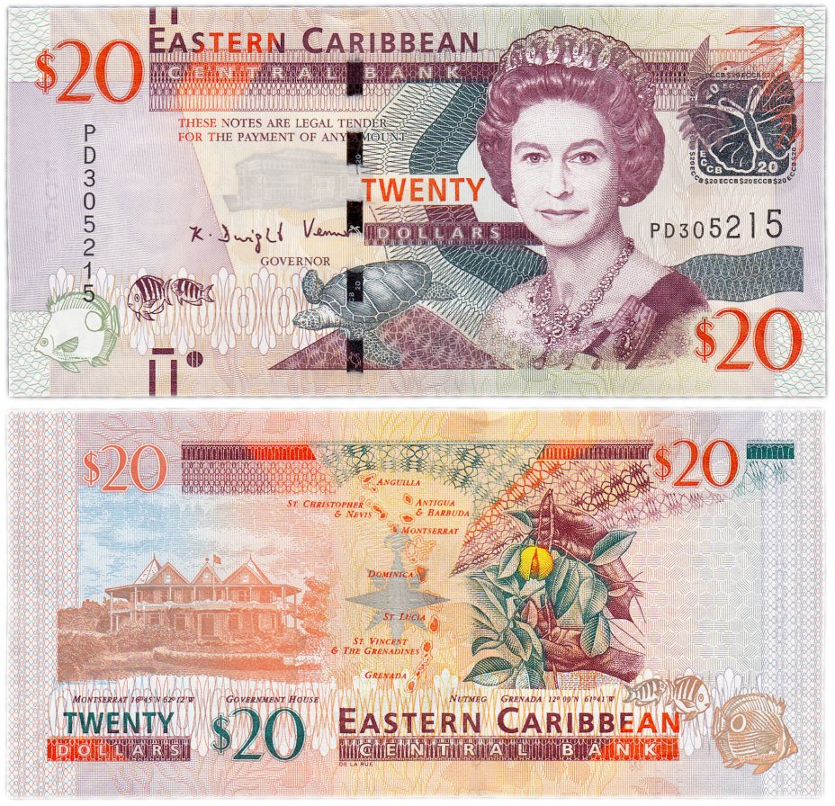 купить Восточные Карибы 20 долларов 2016 (Pick 53b)