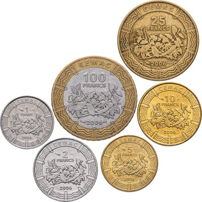 купить Центральная Африка (BEAC), набор из 6 монет 2006