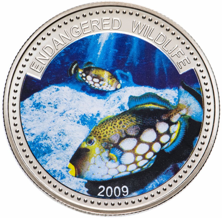 купить Палау 1 доллар 2009 "Подводный мир - Вымирающие виды - Рыба type 1"