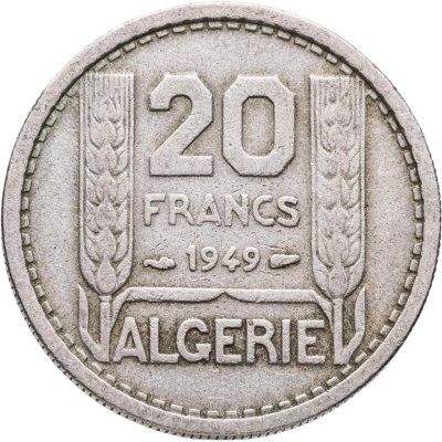 купить Французский Алжир 20 франков (francs) 1949