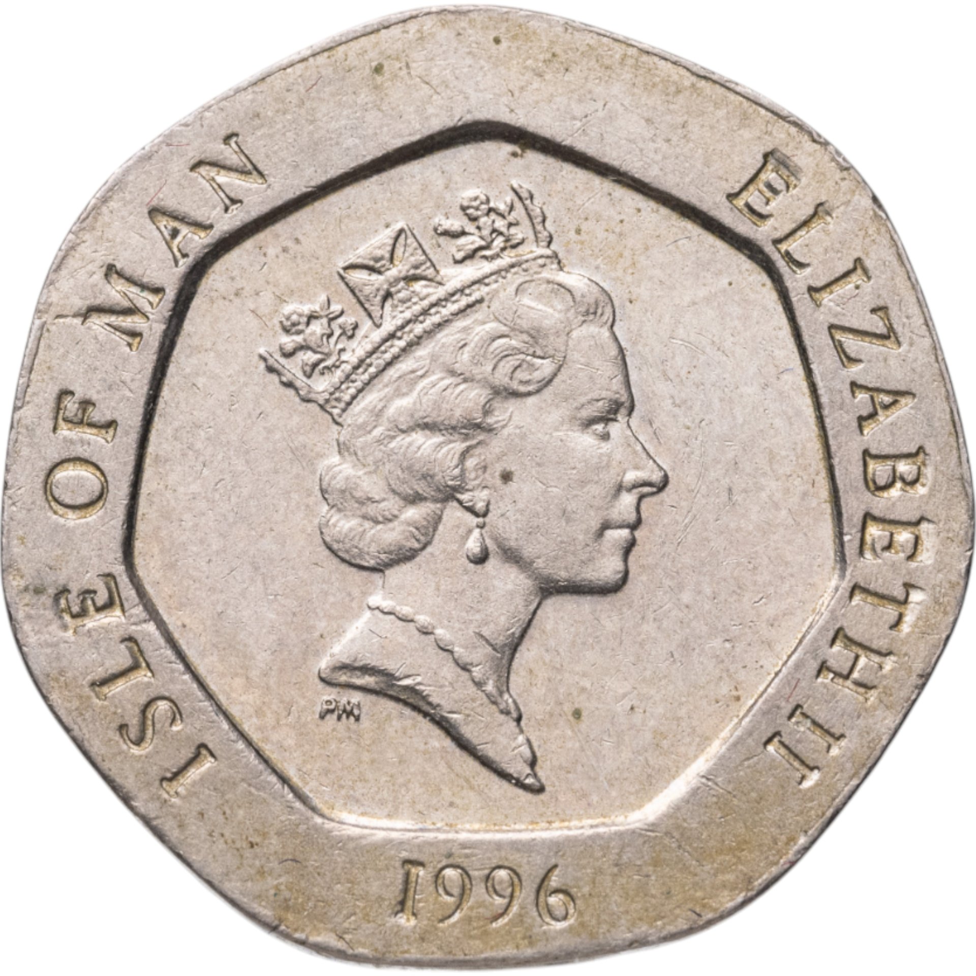 Монета остров Мэн 20 пенсов (pence) 1996 стоимостью 1930 руб.