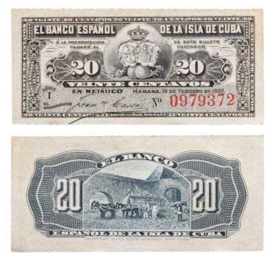 купить Куба 20 сентаво 1897 года P-53