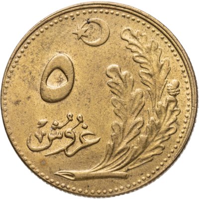 купить Турция 5 курушей (kurus) 1925