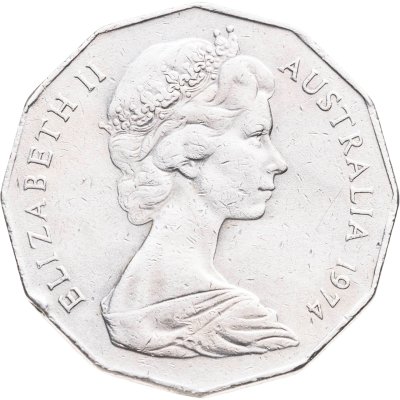 купить Австралия 50 центов (cents) 1974