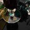 Купить Набор из 6 разноцветных бокалов для шампанского, украшенных серебристым орнаментом, стекло, серебрение, Италия, 1950-1960 гг.