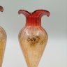 Купить Вазs миниатюрные (парные), стекло, ирризация, золочение, Murano, Италия, 1980-2000 гг.