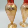 Купить Вазs миниатюрные (парные), стекло, ирризация, золочение, Murano, Италия, 1980-2000 гг.