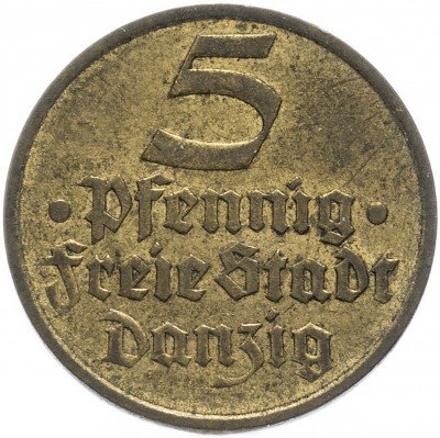 Купить Германия, Данциг (Гданьск) 5 пфеннигов 1932