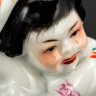 Купить Статуэтка "Девочка с гусем", фарфор, роспись, золочение, Китай, 1950-1960 гг.