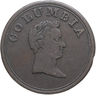 купить Колумбия жетон 1800-1900 "Колумбийский фартинг. Император. Фемида"