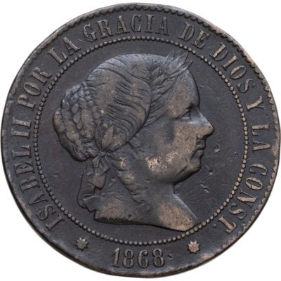 купить Испания 5 сентимо (centimos) 1868 Барселона