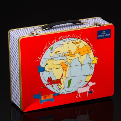 купить Детский набор в чемоданчике "The world of meows & wow wows" (3 предмета), фарфор, крытье, деколь, Villeroy & Boch, Германия, 2000-2010 гг.