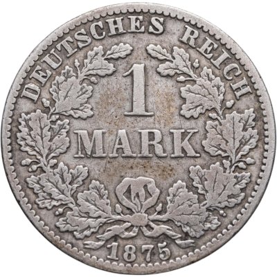 купить Германия 1 марка 1875 Знак монетного двора: "B" - Ганновер