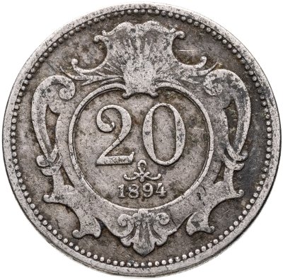 купить Австрия 20 геллеров (heller) 1894