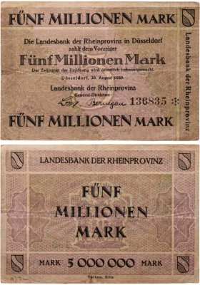 купить Германия 5000000 (5 миллионов марок) 1923
