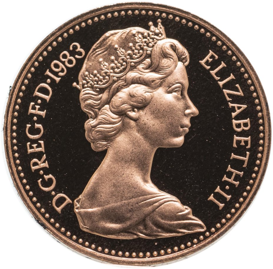 Монета Великобритания 1 пенни (penny) 1983 стоимостью 560 руб.