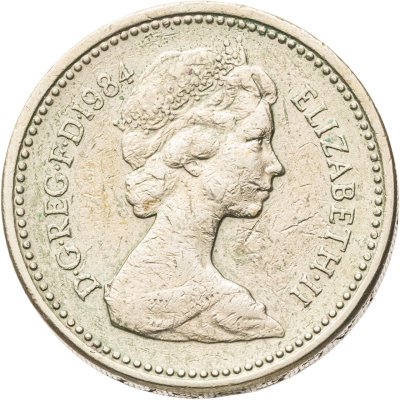 купить Великобритания 1 фунт (pound) 1984 Репейник в короне