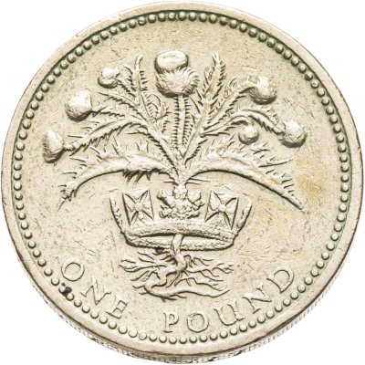 купить Великобритания 1 фунт (pound) 1984 Репейник в короне