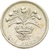 Купить Великобритания  1 фунт (pound) 1984 Репейник в короне