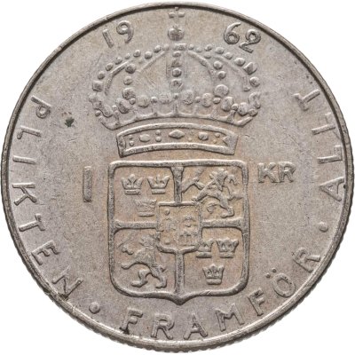 купить Швеция 1 крона (crown) 1962