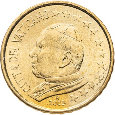 купить Ватикан 10 центов (cents) 2005 "Портрет Папы Иоана Павла II"