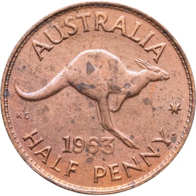 купить Австралия 1/2 пенни (penny) 1963