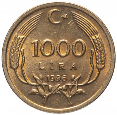 купить Турция 1000 лир (lira) 1996