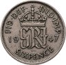 Купить Великобритания 6 пенсов (pence) 1947