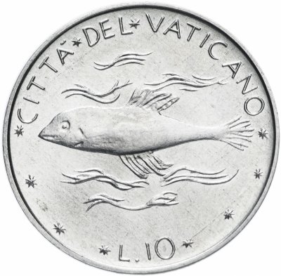купить Ватикан 10 лир 1974